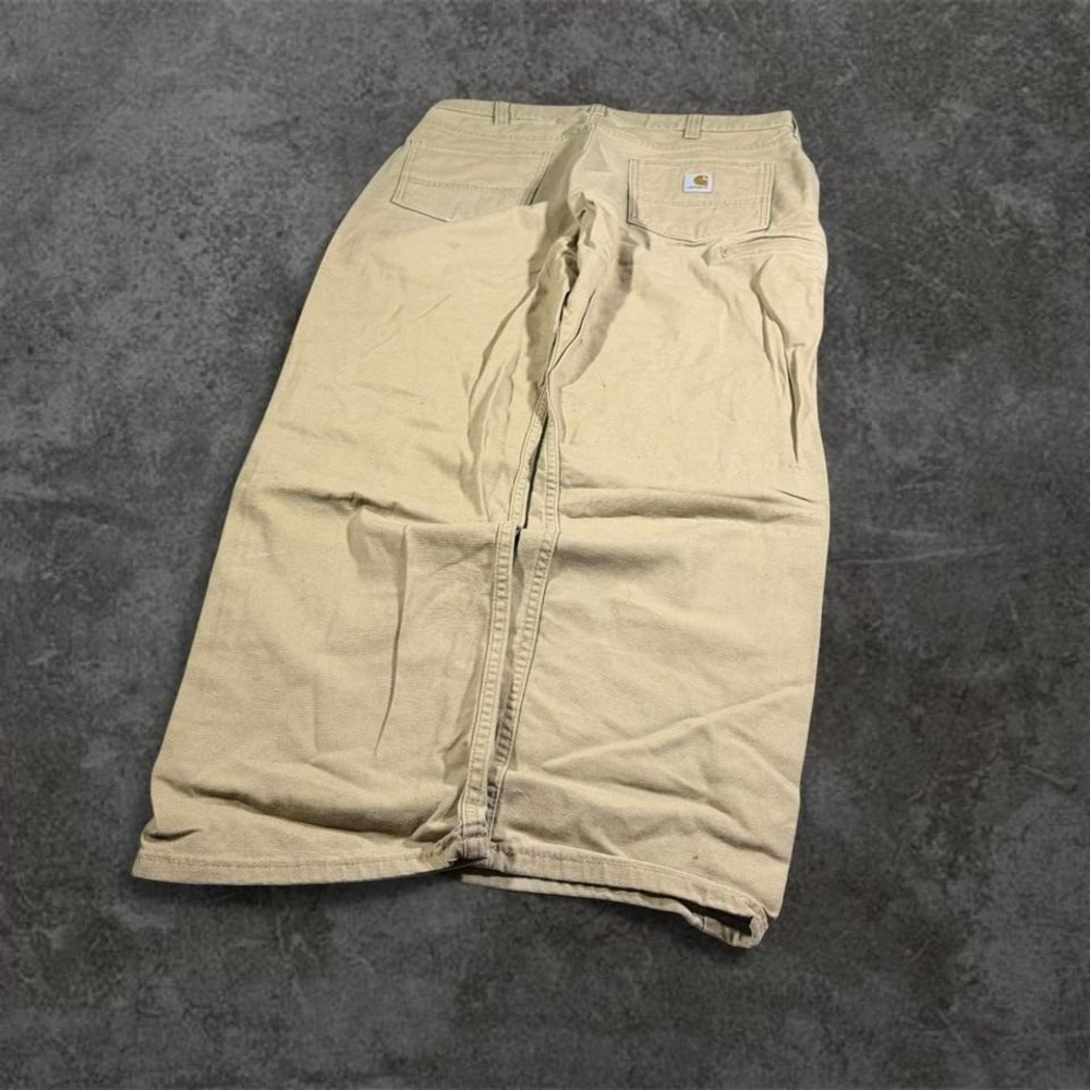 Vintage 2000s baggy tan Carhartt cargo relaxed fit workwear pants size 35×30
